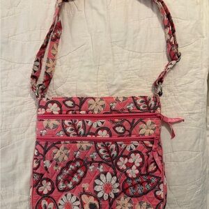 Vera Bradley Pink & Cream Floral Quilted Crossbody